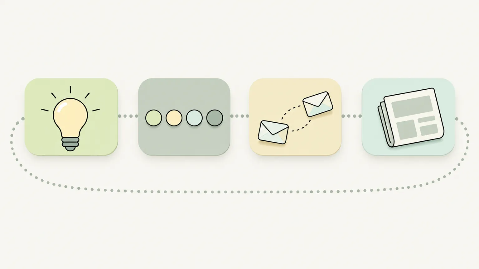A 90-day DIY PR plan as four stages that start again