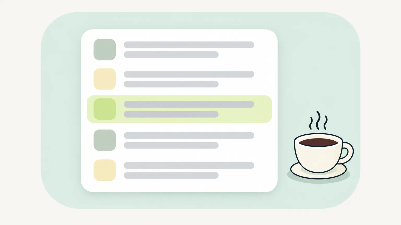 A morning digest, one line per new mention